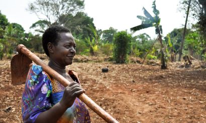 Margaret Elumuka on her farm