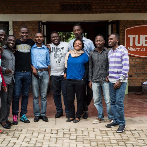 One Acre Fund interns outside our offices in Rubengera, Rwanda