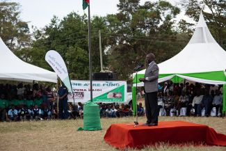 Kenyan Deputy President Ruto speaking in Kakamega