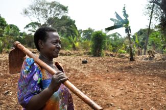 Margaret Elumuka on her farm