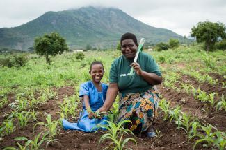 Yvonne Philip and her daughter Promise in Chiradzulu, Malawi