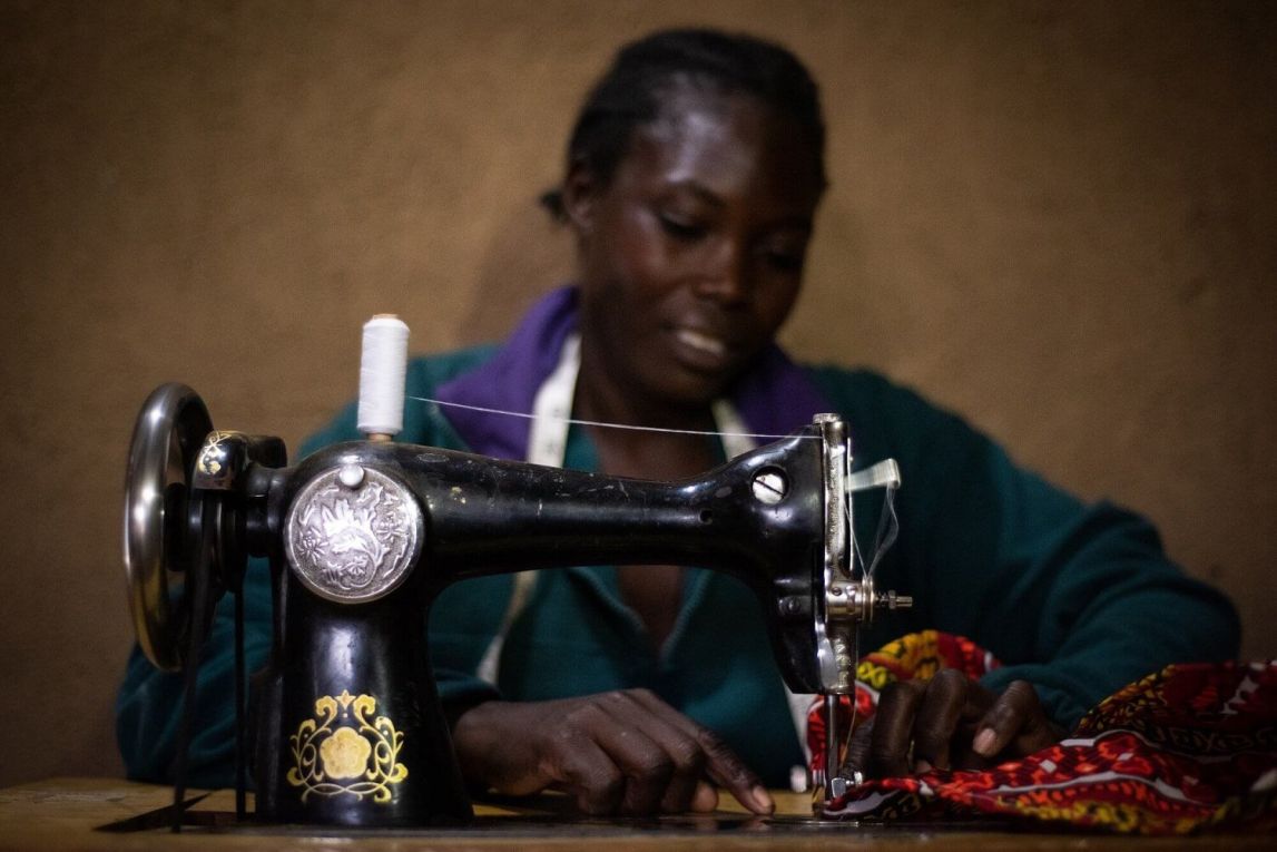 Maureen Ongachi sewing