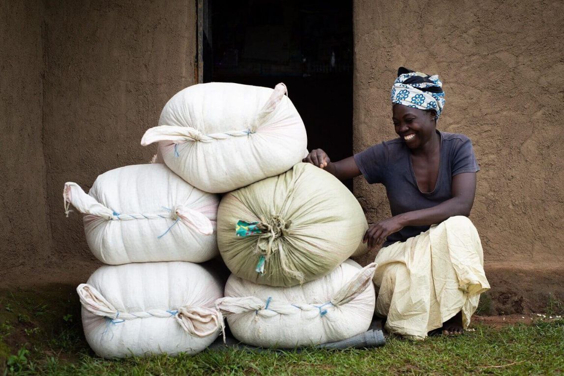 Maureen Ongachi with her harvest