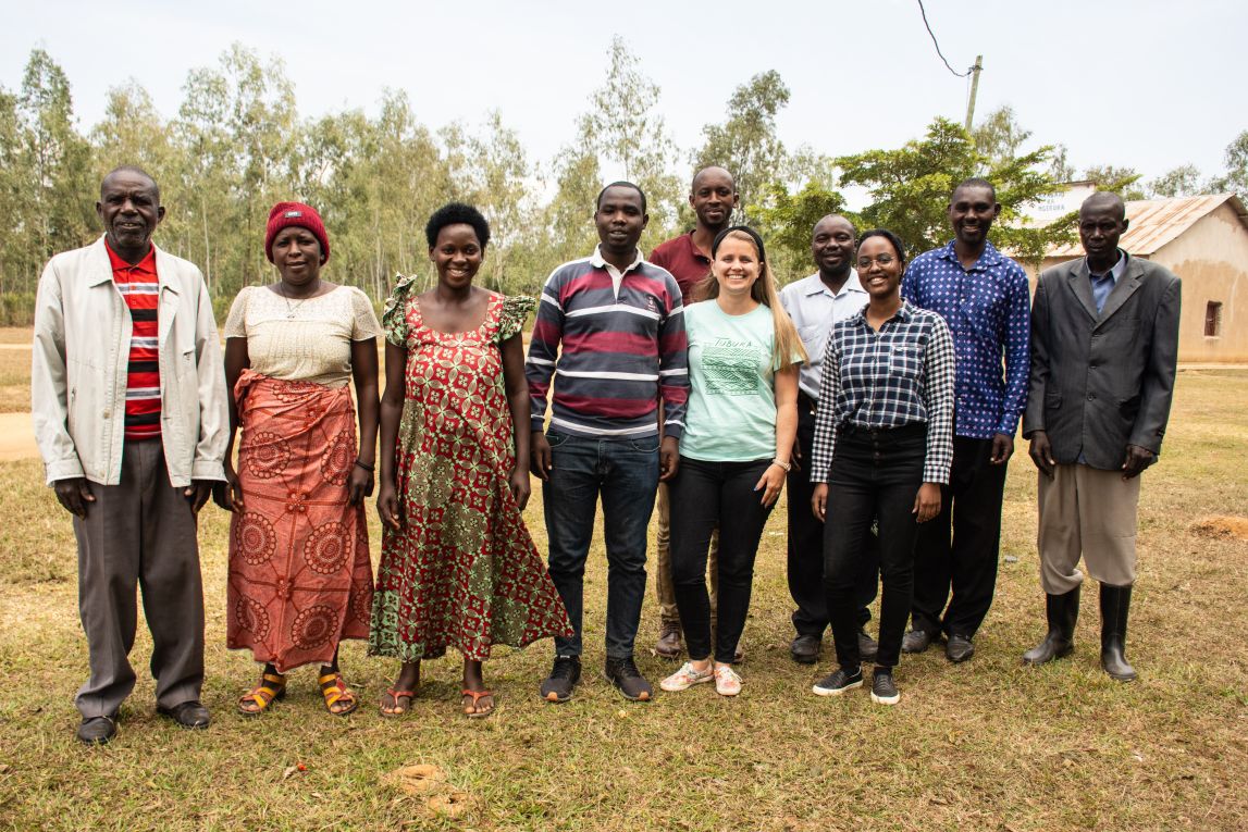 Staff in Rwanda during farmer visit