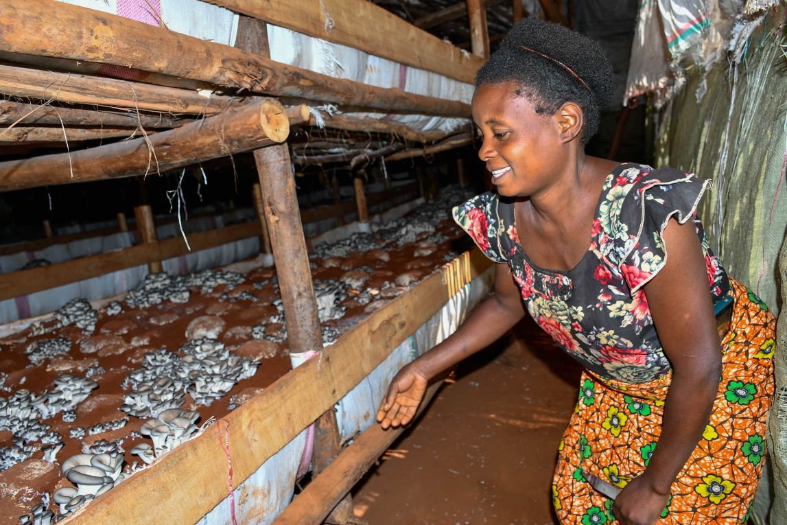 Jeanine has recognised that farming mushrooms can have a positive impact on her family's health.